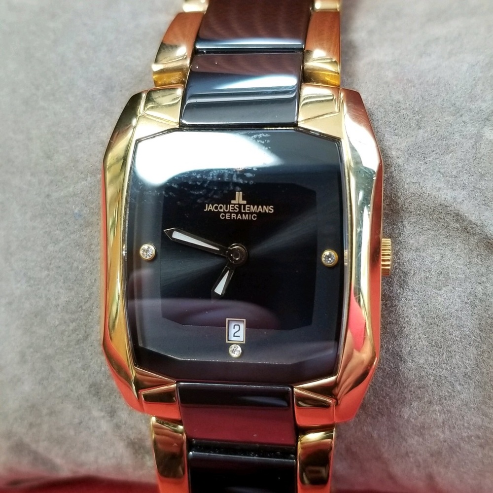 Jacques Lemans two-tone Ceramic 1-1390
